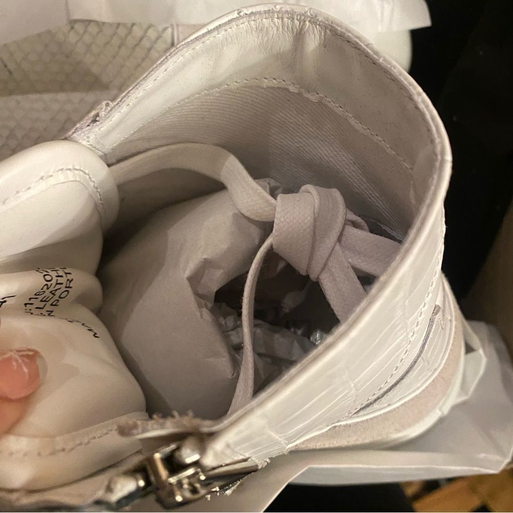 Zadig & Voltaire High Flash Keith Sneakers hi tops wedge white shoes NIB 41 11 - Picture 13 of 15